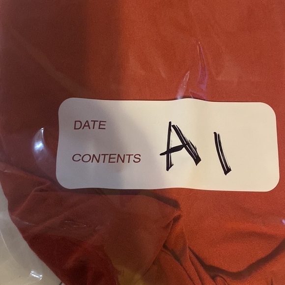 Eileen fisher long sleeve tunic asymmetrical top flowy orange size large - Picture 10 of 10